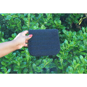 Vintage Black Sequined Clutch Purse Evening Bag